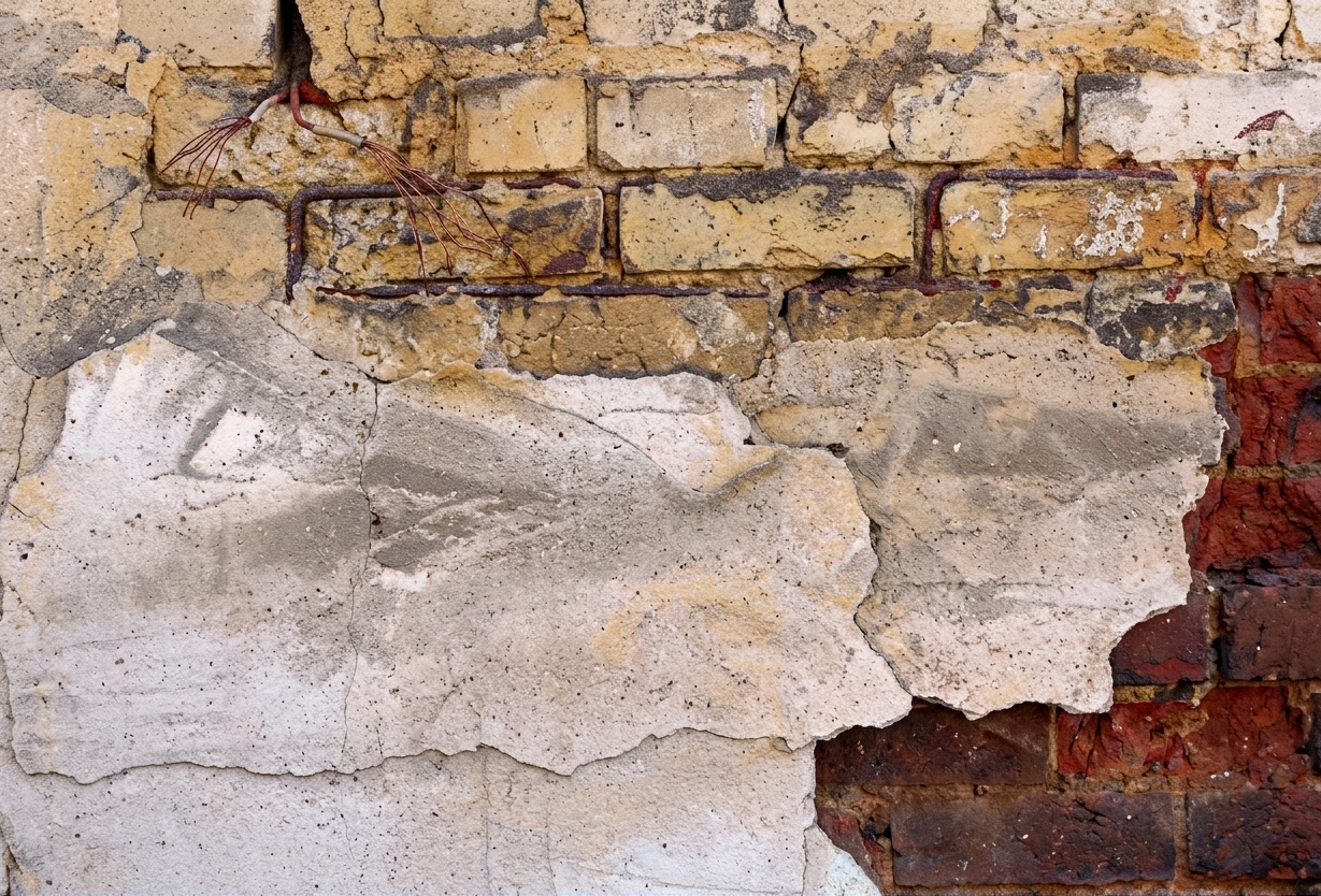 Concrete wall at a waterproofing project
